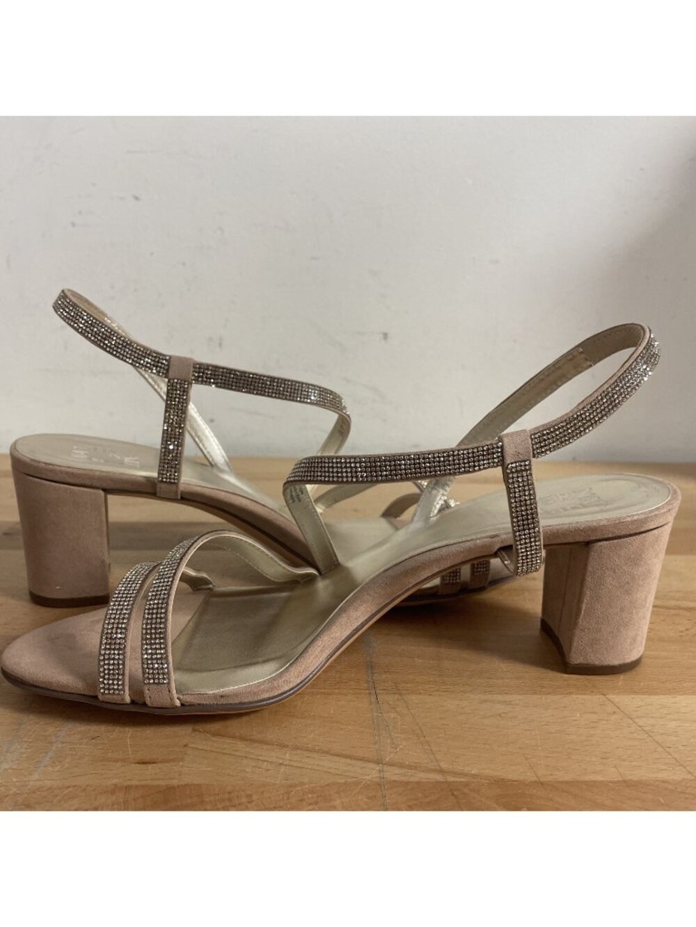 Naturalizer Vanessa Sandal Champagne Fabric Women's Size 12 W NIB